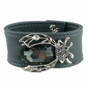 Læderarmbånd med bille