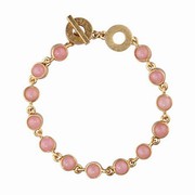 Smukt armbånd pink jade