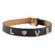 Sort armbånd - LOVE